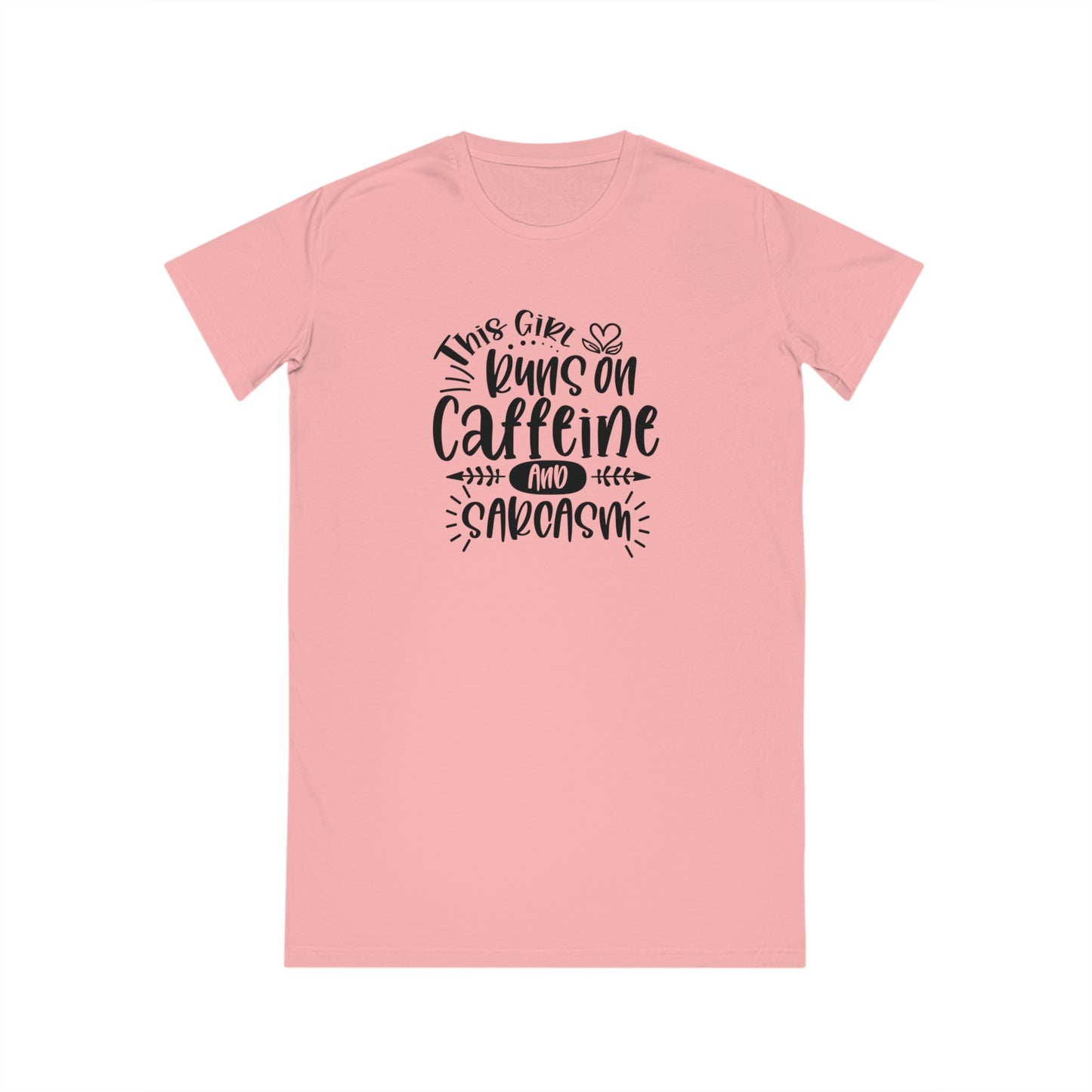 Caffeine & Sarcasm Spinner T-Shirt Dress