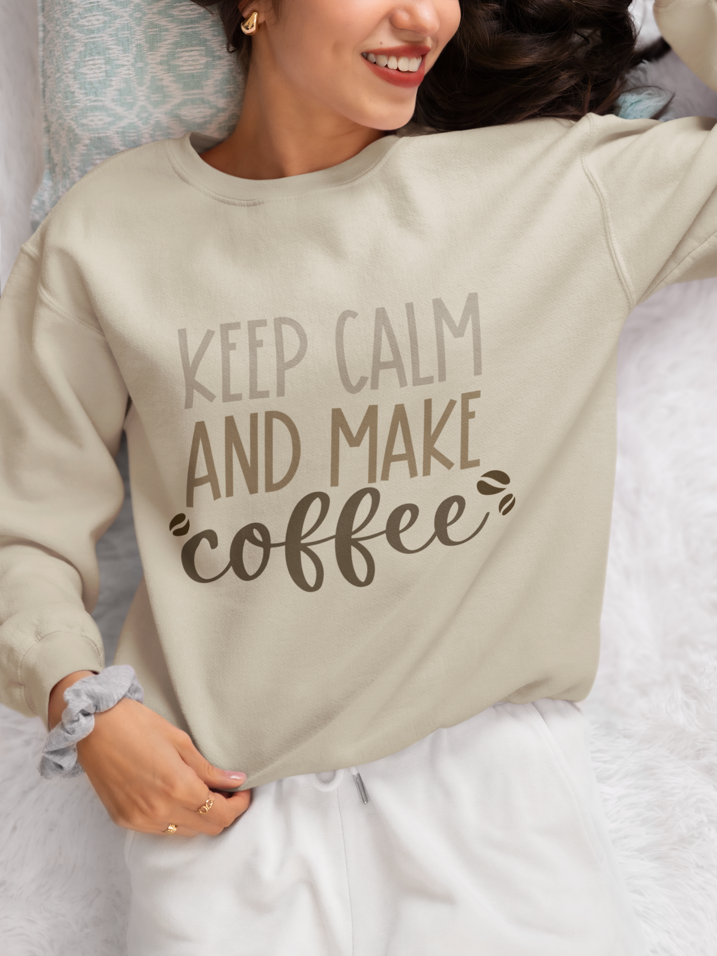 Coffee and Calmness Heavy Blend Crewneck Sweatshirt (Unisex)