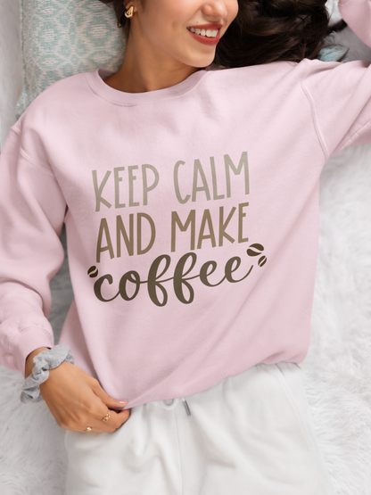 Coffee and Calmness Heavy Blend Crewneck Sweatshirt (Unisex)
