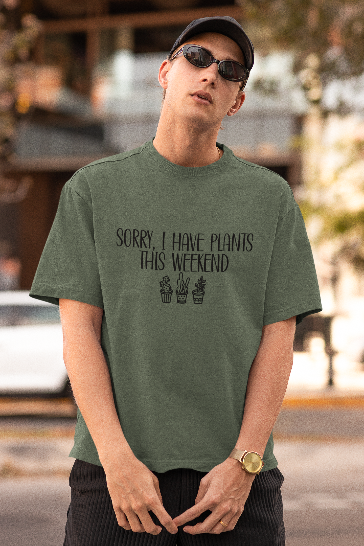 Plants this weekend Men's Heavy Oversized Tee