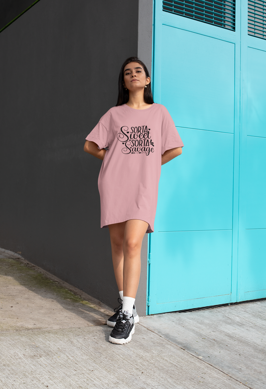 Sweet and Savage Spinner T-Shirt Dress